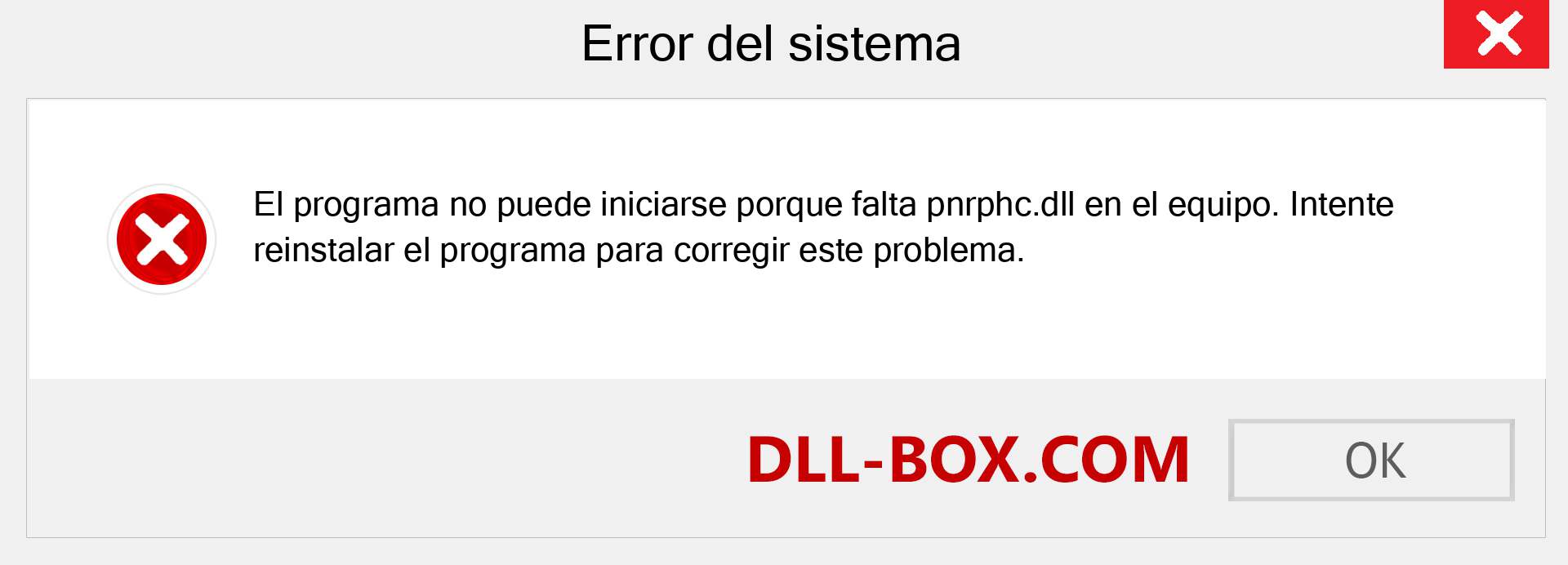 ¿Falta el archivo pnrphc.dll ?. Descargar para Windows 7, 8, 10 - Corregir pnrphc dll Missing Error en Windows, fotos, imágenes